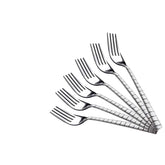Zack Dinner Fork Set - 6 Pcs - Silver